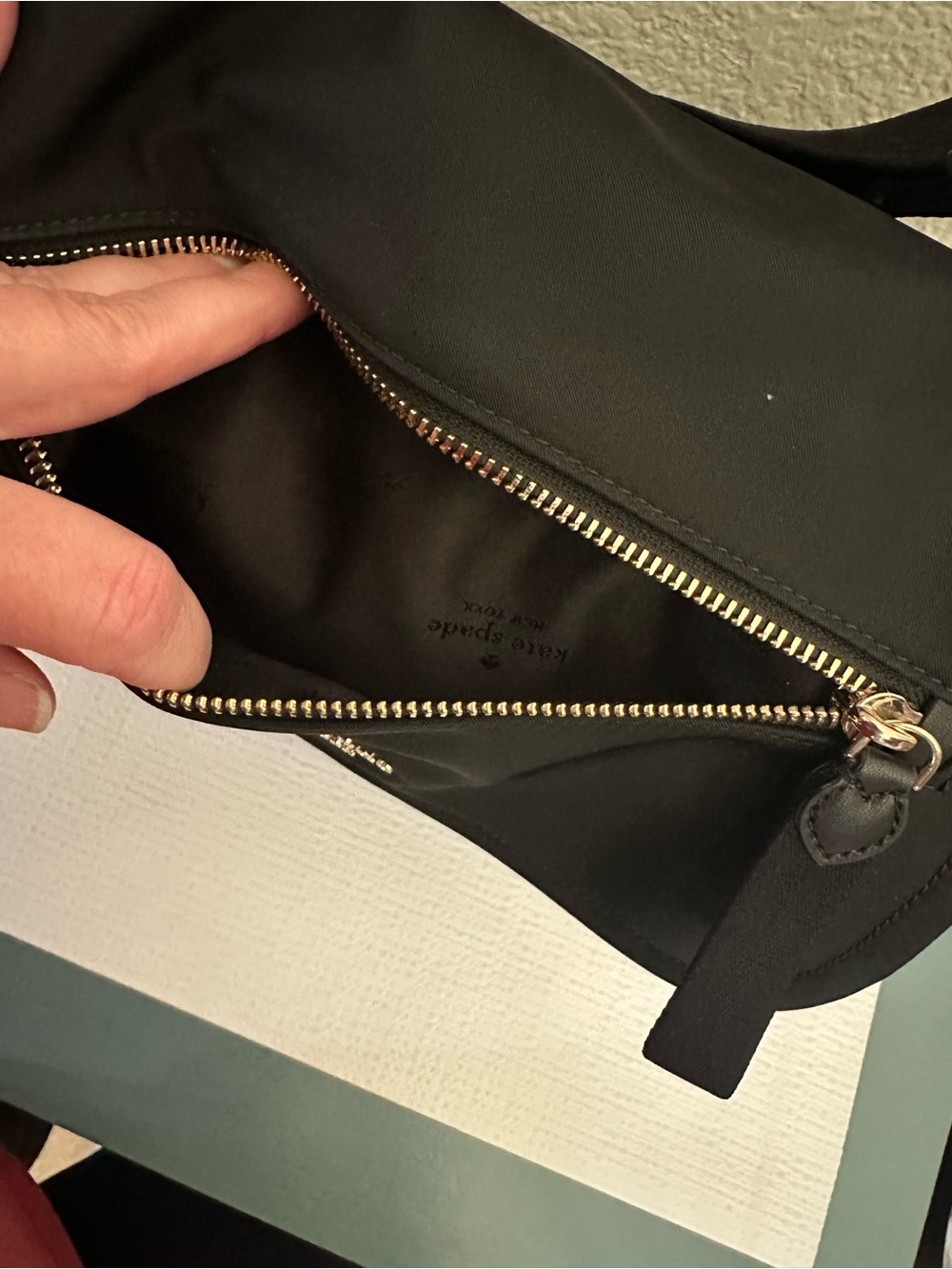 kate spade Black Nylon Crossbody with Front Zip Pocket - Picture 4 of 13